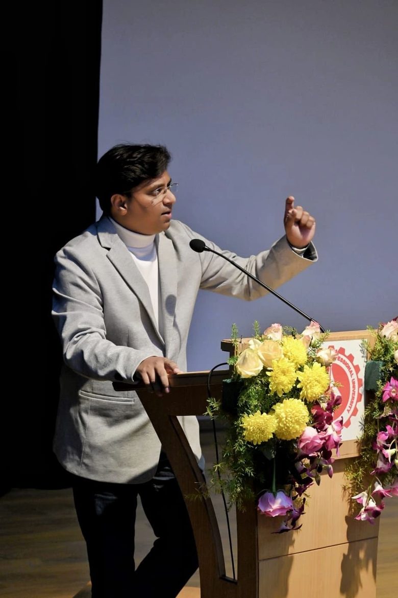 Prof. Rishi Bharadwaj delivering a keynote address